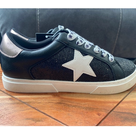 Art Class Glitter Sneakers Star Laces Casual Shoes Girls Women's Size 5 - Picture 5 of 13